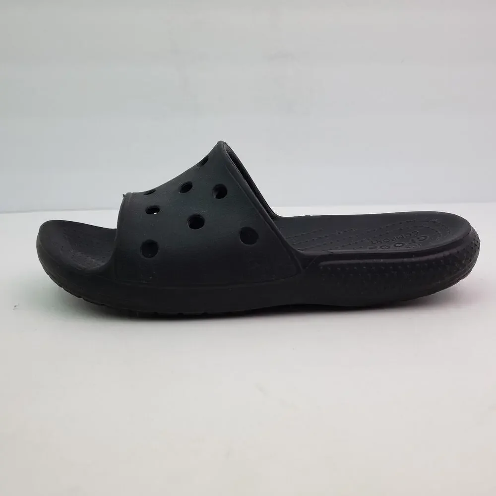 Crocs Classic Slide Youth Size 4Y Black Slip On Comfort Slide Sandals